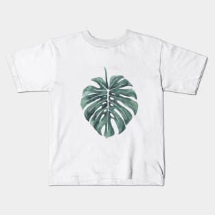 Simple monstera leaf Kids T-Shirt